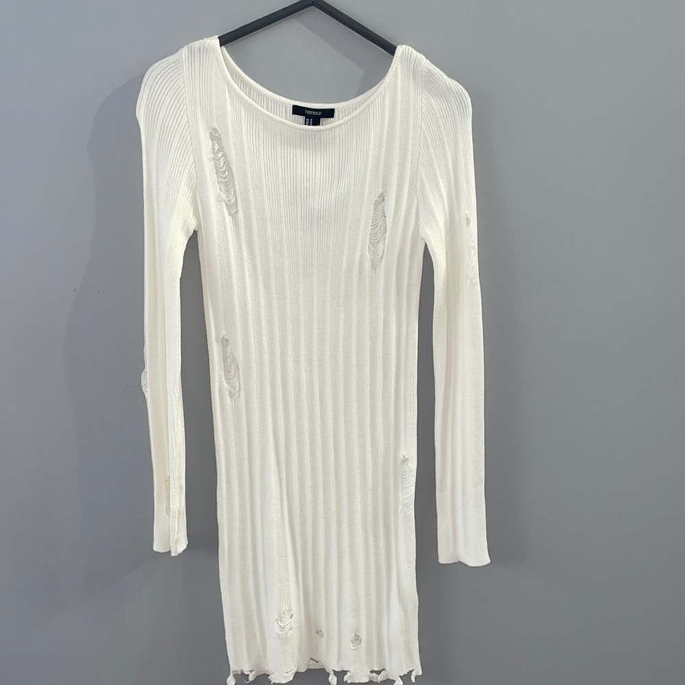 Forever 21 Distressed Sweater Dress